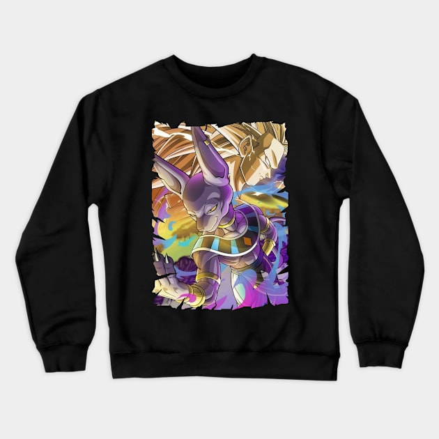 BEERUS MERCH VTG Crewneck Sweatshirt by Kiecx Art